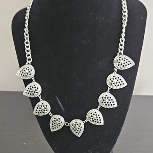 Vintage Silver Teardrop Necklace